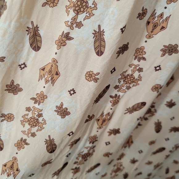 The Fox and The Mermaid Boho Southwestern Print Ximena Dress in Coconut - Picture 11 of 16